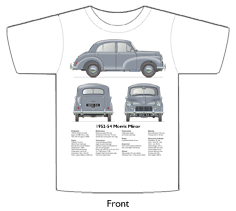 Morris Minor 4dr saloon 1952-54 T-shirt Front